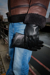 Black Lederhandschuh